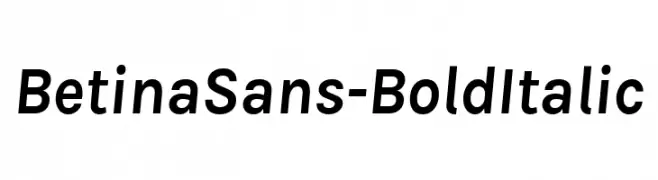 BetinaSans-BoldItalic  Descarca Fonturi Gratis