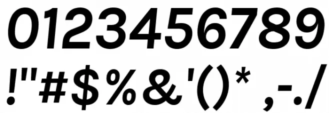 BetinaSans-BoldItalic Font OTHER CHARS