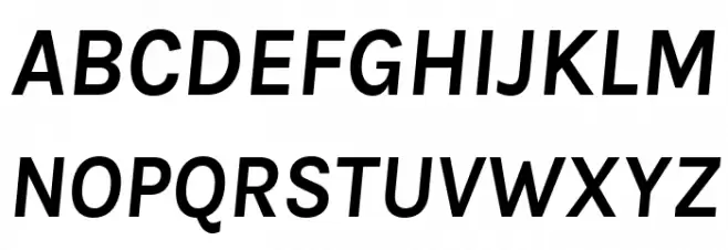 BetinaSans-BoldItalic Font Litere mari