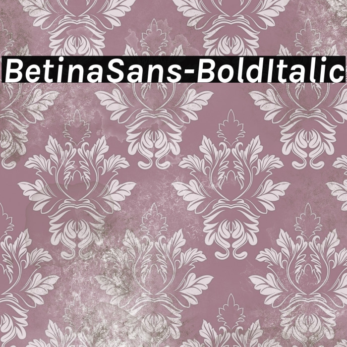 BetinaSans-BoldItalic Example 2