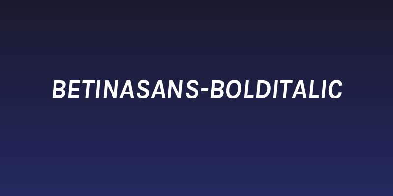 BetinaSans-BoldItalic Social Header
