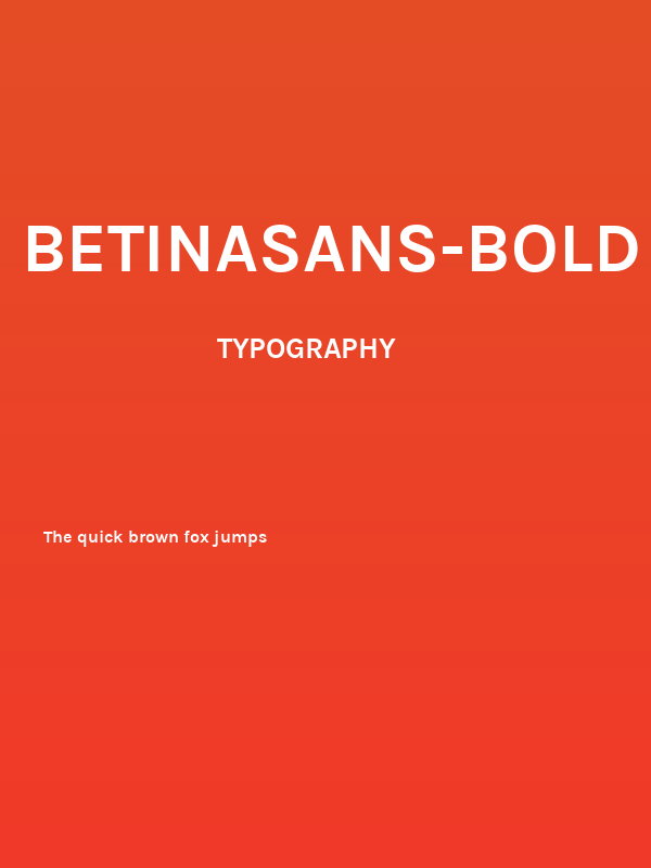BetinaSans-Bold Poster