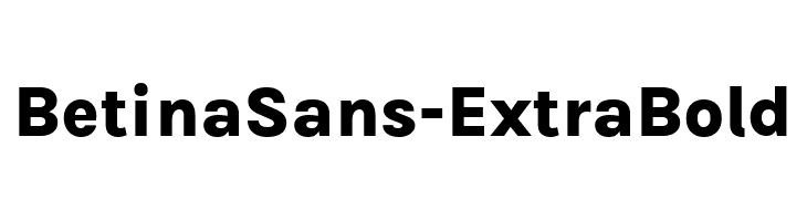 BetinaSans-ExtraBold  フリーフォントのダウンロード