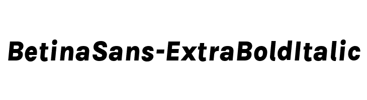 BetinaSans-ExtraBoldItalic  フリーフォントのダウンロード