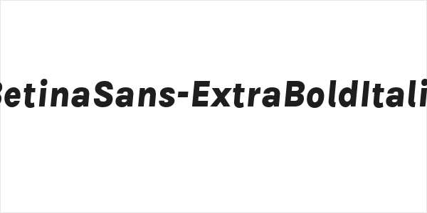 BetinaSans-ExtraBoldItalic Logo