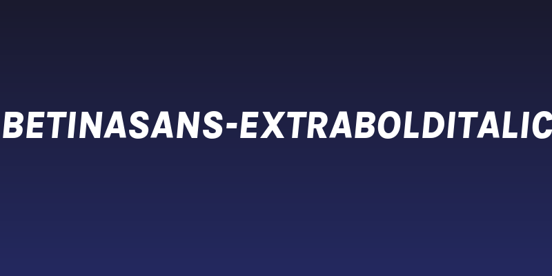 BetinaSans-ExtraBoldItalic Social Header