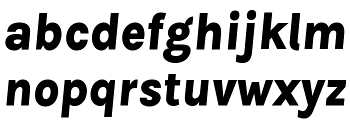 BetinaSans-ExtraBoldItalic Font LOWERCASE