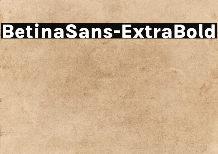 BetinaSans-ExtraBold Example 1