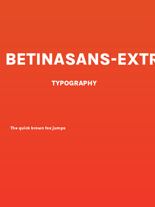 BetinaSans-ExtraBold Poster
