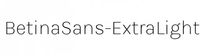 BetinaSans-ExtraLight  免费字体下载
