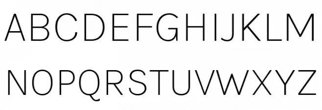 BetinaSans-ExtraLight Polices MAJUSCULES