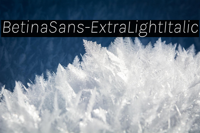 BetinaSans-ExtraLightItalic Example 1
