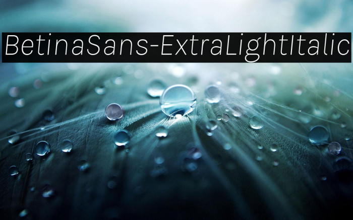 BetinaSans-ExtraLightItalic Example 3