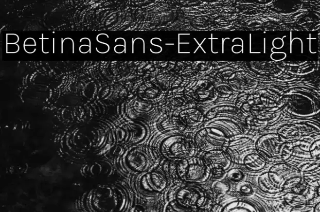 BetinaSans-ExtraLight Font examples
