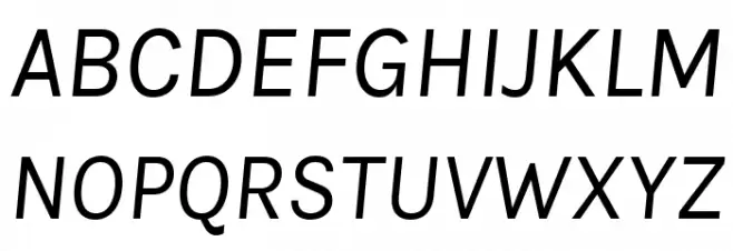 BetinaSans-Italic 字体 大写