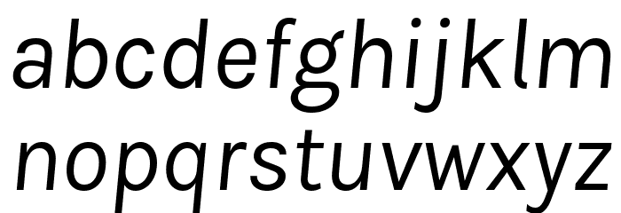 BetinaSans-Italic Font LOWERCASE