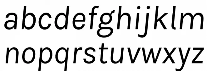BetinaSans-Italic Fuentes MINÚSCULAS