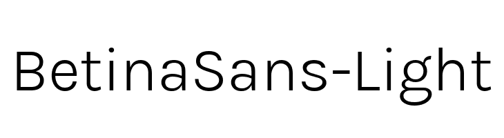BetinaSans-Light  Frei Schriftart Herunterladen