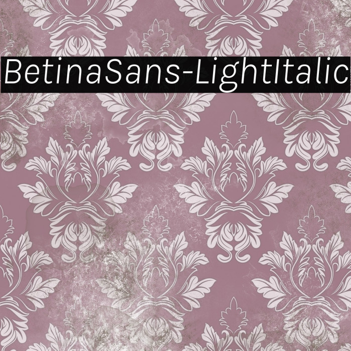 BetinaSans-LightItalic Example 2