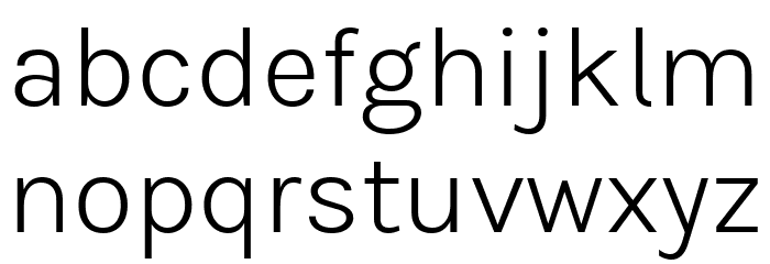 BetinaSans-Light Font LOWERCASE