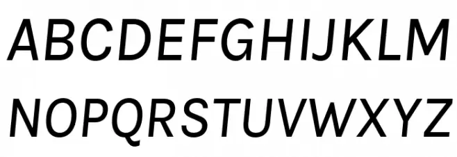 BetinaSans-MediumItalic Fuentes MAYÚSCULAS