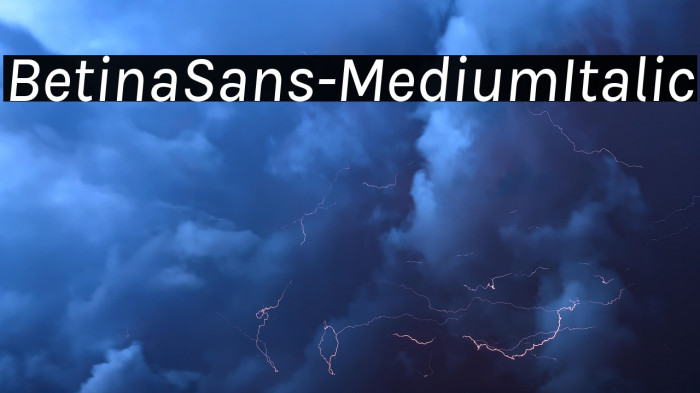 BetinaSans-MediumItalic Example 1