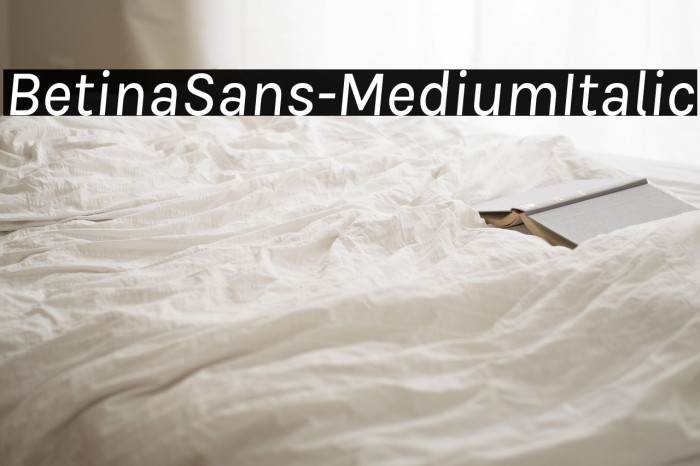 BetinaSans-MediumItalic Example 2
