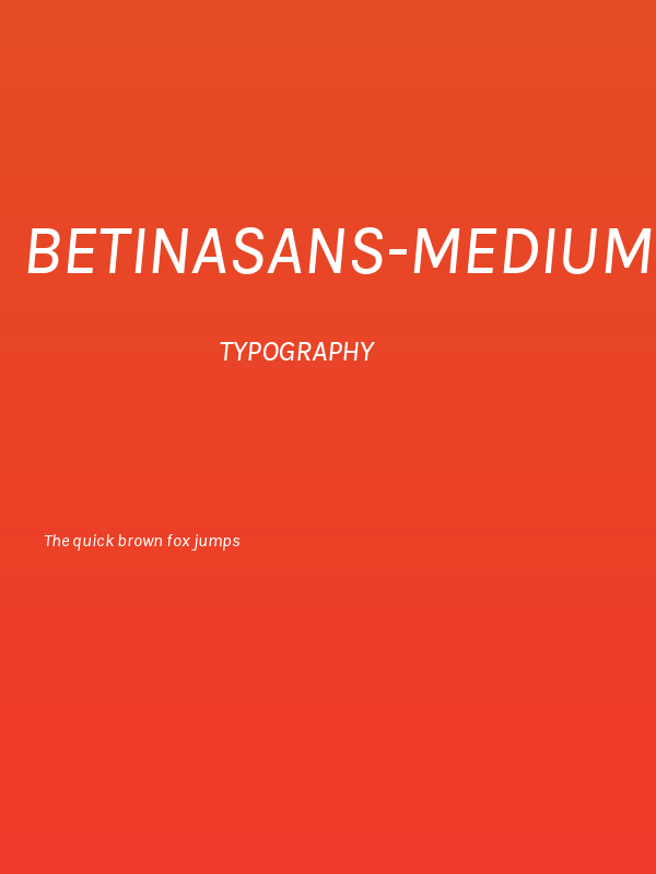 BetinaSans-MediumItalic Poster