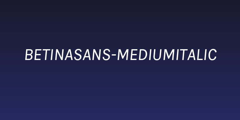 BetinaSans-MediumItalic Social Header