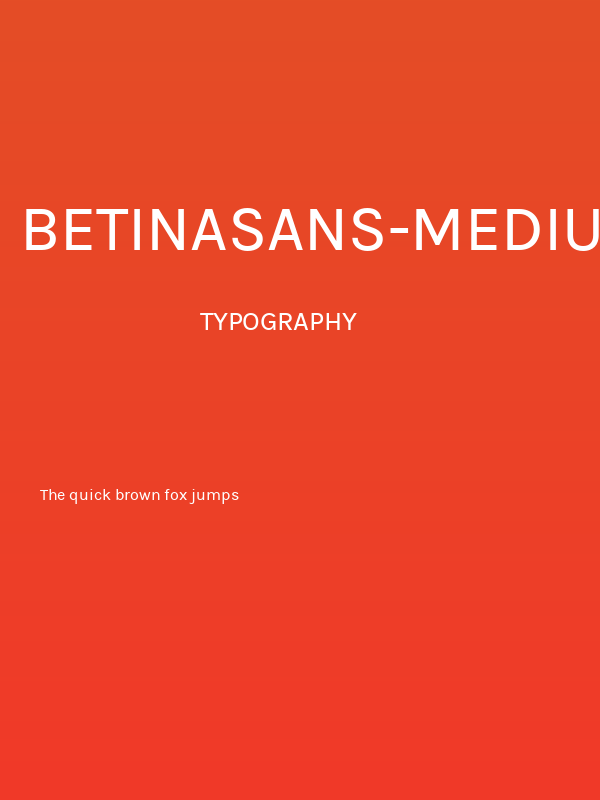 BetinaSans-Medium Poster
