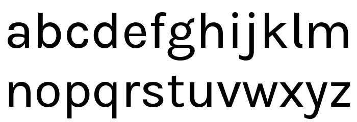 BetinaSans-Medium Font LOWERCASE