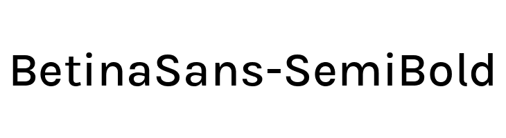 BetinaSans-SemiBold  Скачать бесплатные шрифты