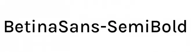 BetinaSans-SemiBold  フリーフォントのダウンロード