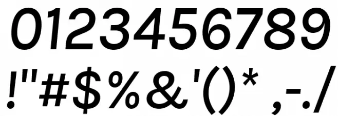 BetinaSans-SemiBoldItalic Font OTHER CHARS