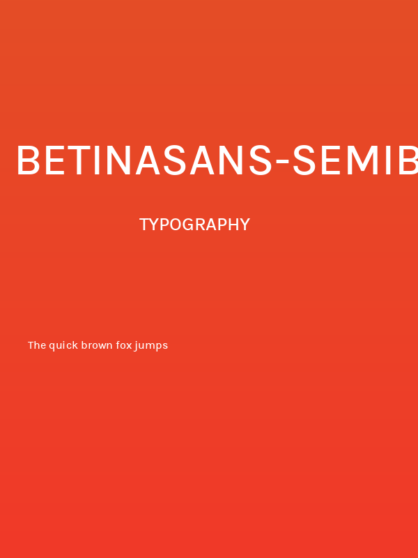 BetinaSans-SemiBold Poster