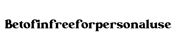 Betofin free for personal use  免费字体下载