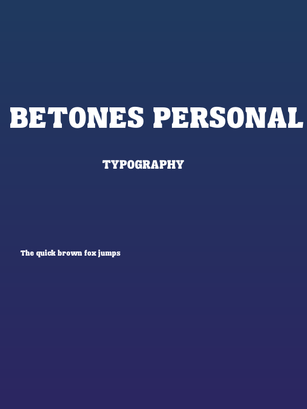 Betones PERSONAL USE ONLY! Poster