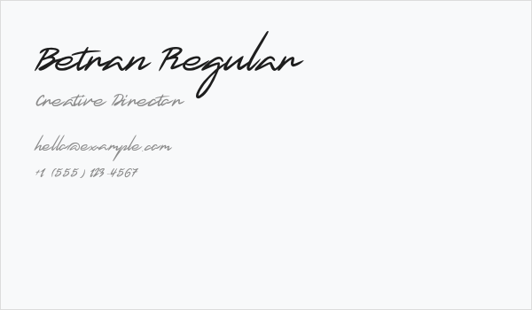 Betran Regular Business Card
