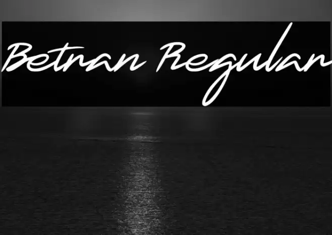 Betran Regular Font examples