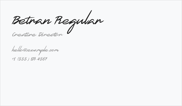 Betran Regular Business Card