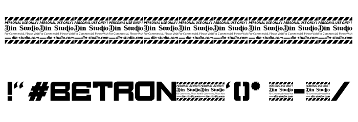 Betron Personal Use Font OTHER CHARS