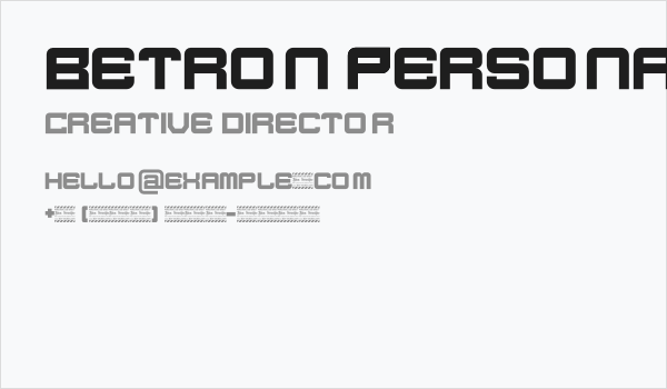 Betron Personal Use Business Card