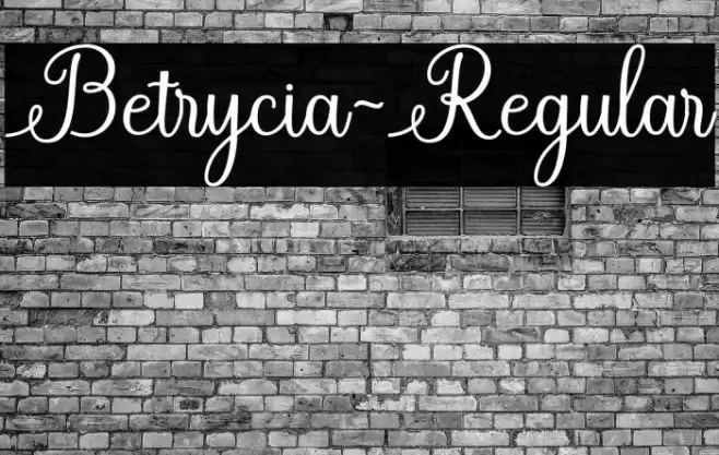 Betrycia-Regular Font examples