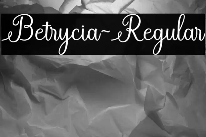 Betrycia-Regular Font examples