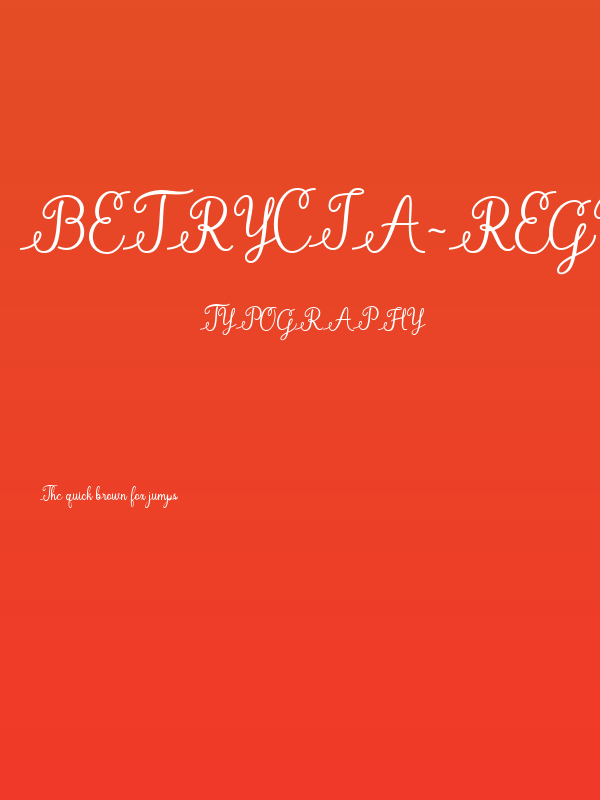 Betrycia-Regular Poster