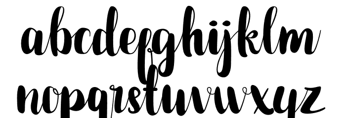 Bettalia Font LOWERCASE