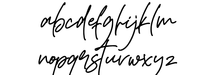 Bettanesia Font LOWERCASE