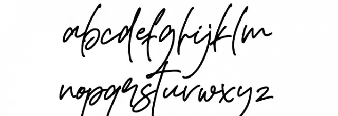 Bettanesia Font LOWERCASE