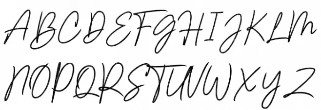 Bettany Script 字体 大写