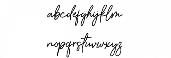 Bettany Script フォント 小文字